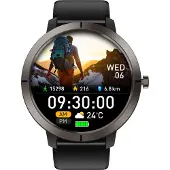 INF GPS Smartwatch mit Multi-Satelliten, AMOLED & Bluetooth Anruf Schwarz