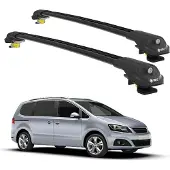 TURTLE DACHTRÄGER AIR-1 SEAT ALHAMBRA 7N 2010 - 2024 (Raised Rails) , Schwarz