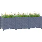 Furnicato Hochbeet 120x40x38 cm Polypropylen