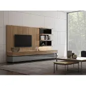 AEA Wohnzimmermöbel Wohnwand 320 cm Einrichtung Braun Luxus Wand Regale
