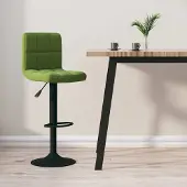 vidaXL Möbel Barhocker Hellgrün Samt - Barhocker 334296
