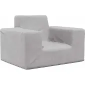 Syfax Kindersofa Hellgrau Weich Plüsch