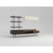 Xl Moebel Gmbh Braun Komplett Wohnzimmermöbel Wandschrank Wohnwand TV-Ständer Wandregale