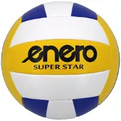 Enero gestreifte Volleyballgröße. 5, gelb-blau-weiß