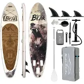 Bestway Paddleboard 350x90x15 cm mit Zubehör weiß und braun