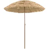 Syfax Strandparasol Natur 160 x 160 x 196 cm Polyester und Stahl