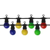 Silamp LED Lichterkette Guinguette 8M 10St 3W IP65 Mehrfarbig - Kabel Schwarz