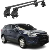 Menabo Dachträger Grundträger für Ssangyong Korando mk4 2019-25 Stahl Schwarz 2x