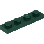 LEGO 1x4 Platte 3710 - 250 Stück Dunkelgrün