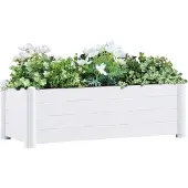 vidaXL Garten-Hochbeet PP Weiß 100x43x35 cm , Gabionen Design 2024