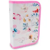 Itenga Schüler-Etui Mäppchen Schmetterling 28 teilig 1-Zipper