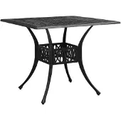vidaXL Möbel Gartentisch Schwarz 90x90x73 cm Aluminiumguss - Gartentische &1785