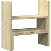 Syfax Schreibtisch-Organizer Verstellbar Sonoma-Eiche 40x17x41 cm