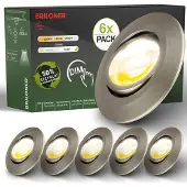 Briloner 6er Set LED Einbaustrahler LED Einbauleuchten Spots schwenkbar dimmbar Ra90