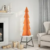 Prolenta Maison Exclusive - Weihnachtsbaum zum Schmücken Wachsbraun 112cm Massivholz Kiefer