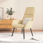 vidaXL "2026 Promotion" Relaxsessel/Loungesessel/TV-Sessel - Creme Stoff - Couchsessel CC20478