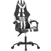 Syfax Gaming-Stuhl Schwarz und Weiß Kunstleder