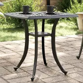 Prolenta Maison Exclusive - Gartentisch Schwarz 53x53x53 cm Aluminiumguss