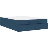 Syfax Bettgestell mit Matratze 2 pcs Blau Stoff