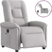 Syfax Relaxsessel Elektrisch Wolkengrau Stoff