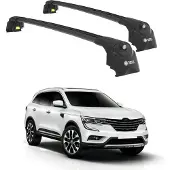 TURTLE DACHTRÄGER AIR-2 , Schwarz RENAULT KOLEOS ALL 2017 - 2024 (SUV)