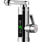 OEM Waschtischarmatur, Schnellheizung, Digitale Temperaturanzeige, Silber