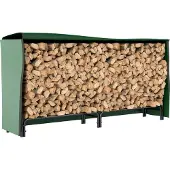 Outsunny Kaminholzregal 200x36x99cm Brennholzregal mit Wasserabweisend Abdeckung