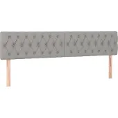 Syfax Kopfteile Hellgrau 200x7x78/88 cm Stoff