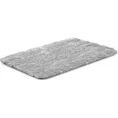 AIO Factory Hundebettmatte 50x70 cm zottelig hellgrau antirutsch