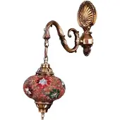 AEA Wandleuchte Wandlampe Wandleuchten Art Lüster Wand Lampen Gold Glas