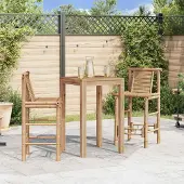 vidaXL BEI CLORIS Barhocker 2 Stk. Bambus - Barhocker Neu2856004 1parcel