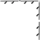 Zumaline Schienenstrahler-Set 8x GU10 4 m schwarz Tore Track 3584