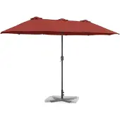 Syfax Garten-Sonnenschirm Terrakotta 370 x 197 x 239 cm