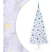 Syfax Künstlicher Weihnachtsbaum Weiß 180 cm PVC und Stahl