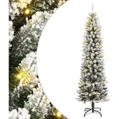 Syfax Künstlicher Weihnachtsbaum mit Schnee 150 LEDs 150 cm