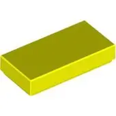 LEGO 1x2 Fliesen 3069 - 250 Stück Neon Gelb