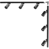 Zumaline Schienenstrahler-Set 6x GU10 2 m schwarz Tore Track 3566