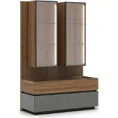 AEA Luxus Komplett Wohnwand Braun Möbel Designer Set Einrichtung TV-Ständer Modern
