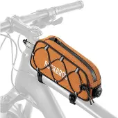 RockBros Road-to-Sky Fahrrad Rahmentasche, Oberrohrtasche, Wasserabweisend, 0,7L, Orange
