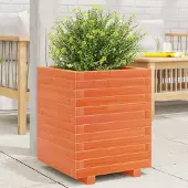 vidaXL Möbel Pflanzkübel Wachsbraun 40x40x49,5 cm Massivholz Kiefer - Beete 3282511