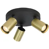 ITALUX Strahlerlampe NESTO SPL-23436-3R-BK-BRSS