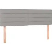 Syfax Kopfteile Hellgrau 144x5x78/88 cm Stoff
