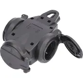 As Schwabe AS-Schwabe Vollgummi-3-fach-Verteiler-Steckdose, schwarz, schwere Ausführung