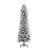Syfax Künstlicher Weihnachtsbaum Schlank mit Schnee 180 cm PVC & PE