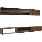Xl Moebel Gmbh Komplett Wohnzimmermöbel Wohnwand TV-Ständer Wandschrank Designer 2x Wandregale