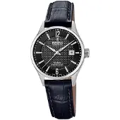 Festina Damen Uhr Swiss Made F20009/4 Leder Armband-Uhr schwarz UF20009/4