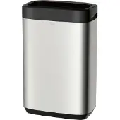 Tork Abfallbehälter Imageline 460011, Volumen 50 l, Wandmontage, B 395 x T 253 x H 614 mm, Metall in Edelstahloptik & Kunststoff