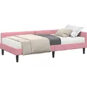 Syfax Eckbettgestell mit Matratze Sonstiges 2 pcs Grau Samt