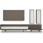 AEA Wohnwand TV-Ständer TV Rahmen Einrichtung 2x Wandschrank Design Modern Garnitur