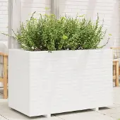 vidaXL Möbel Pflanzkübel Weiß 110x60x72 cm Massivholz Kiefer - Beete 3282650